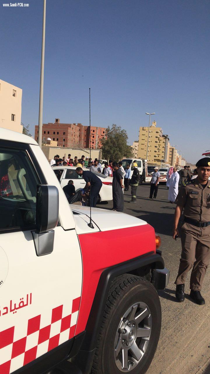 حالتين وفاة وست إصابات في حادث انقلاب شرق جدة