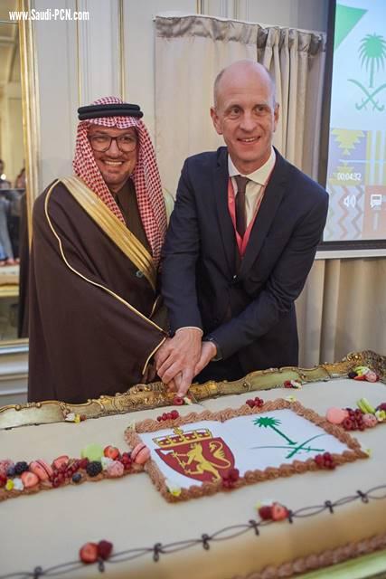 السفارة السعودية  في أوسلو تحتفل باليوم الوطني ال89 تحت شعار (همة حتى القمة)