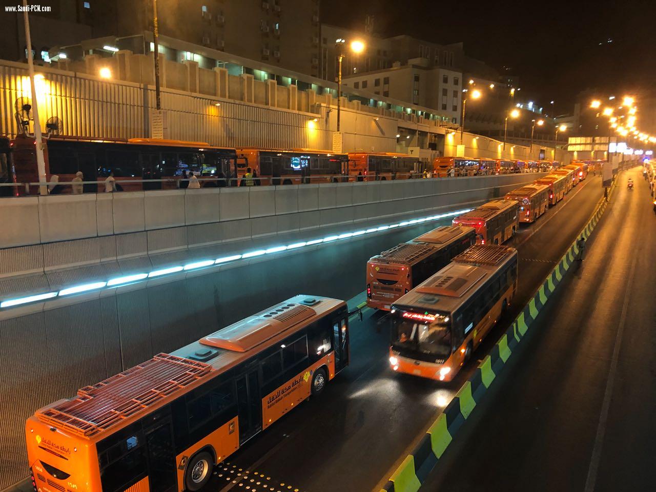 تشغيل خمس مواقع وتسيير (100)حافلة في النقل الترددي للمسجد الحرام خلال شهر رمضان 