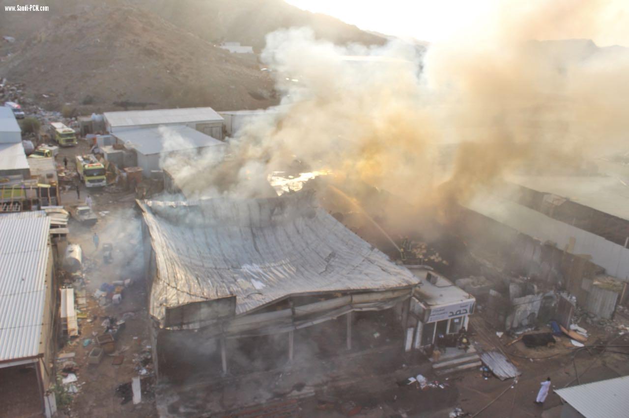 مدني العاصمة المقدسة يخمد حريق في حراج المعيصم