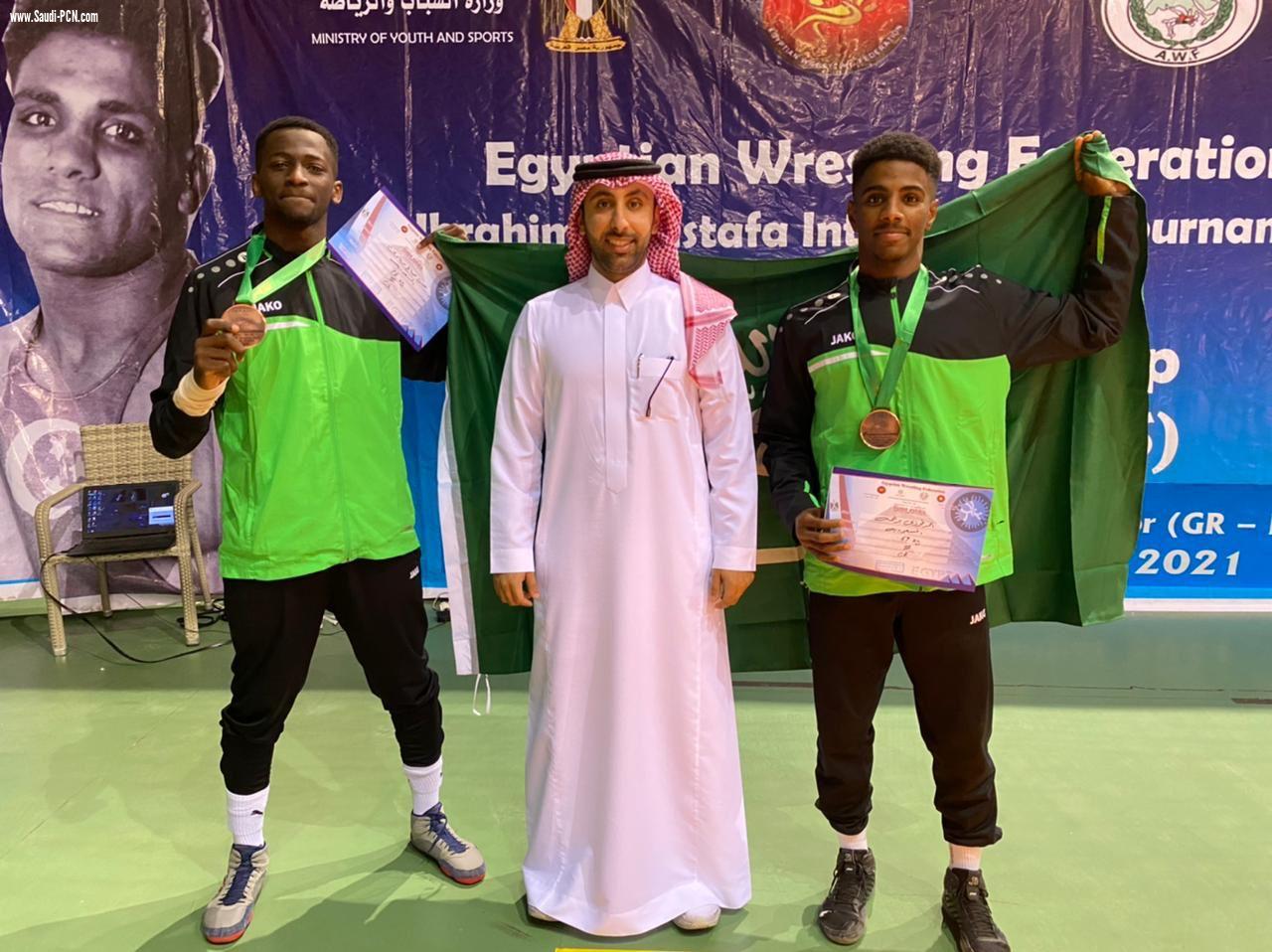 اخضر المصارعة يحقق ثلاث ميداليات في بطولة ابراهيم مصطفى الدولية 
