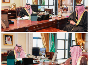 أمير تبوك يستقبل مدير التحريات الإدارية ومدير وكالة الأنباء السعودية بالمنطقة