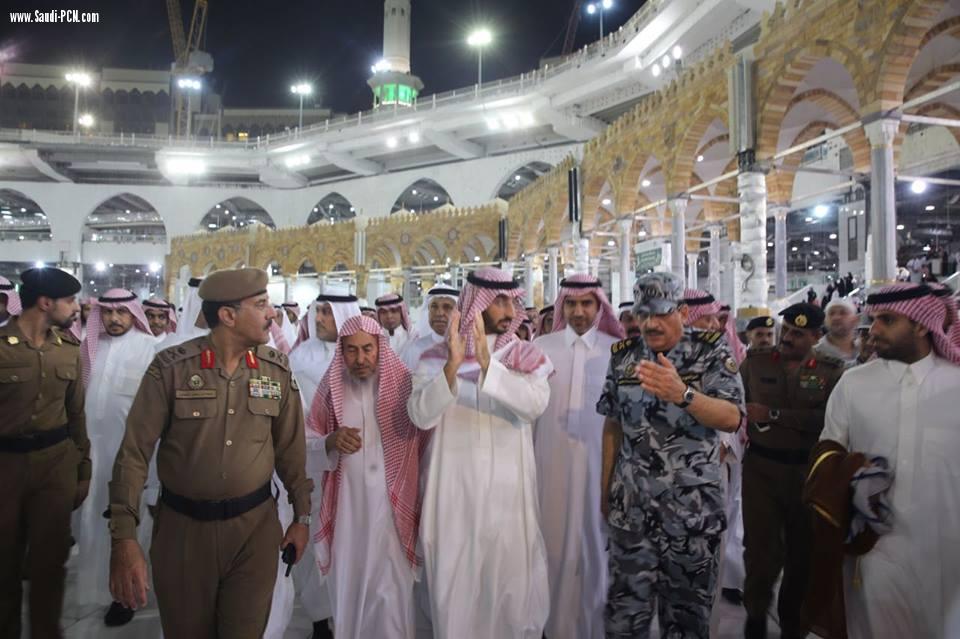 بتوجيه أمير مكة .. الأمير عبدالله بن بندر يتفقد المسجد الحرام ويقف على تنفيذ خطط الجهات في رمضان. 