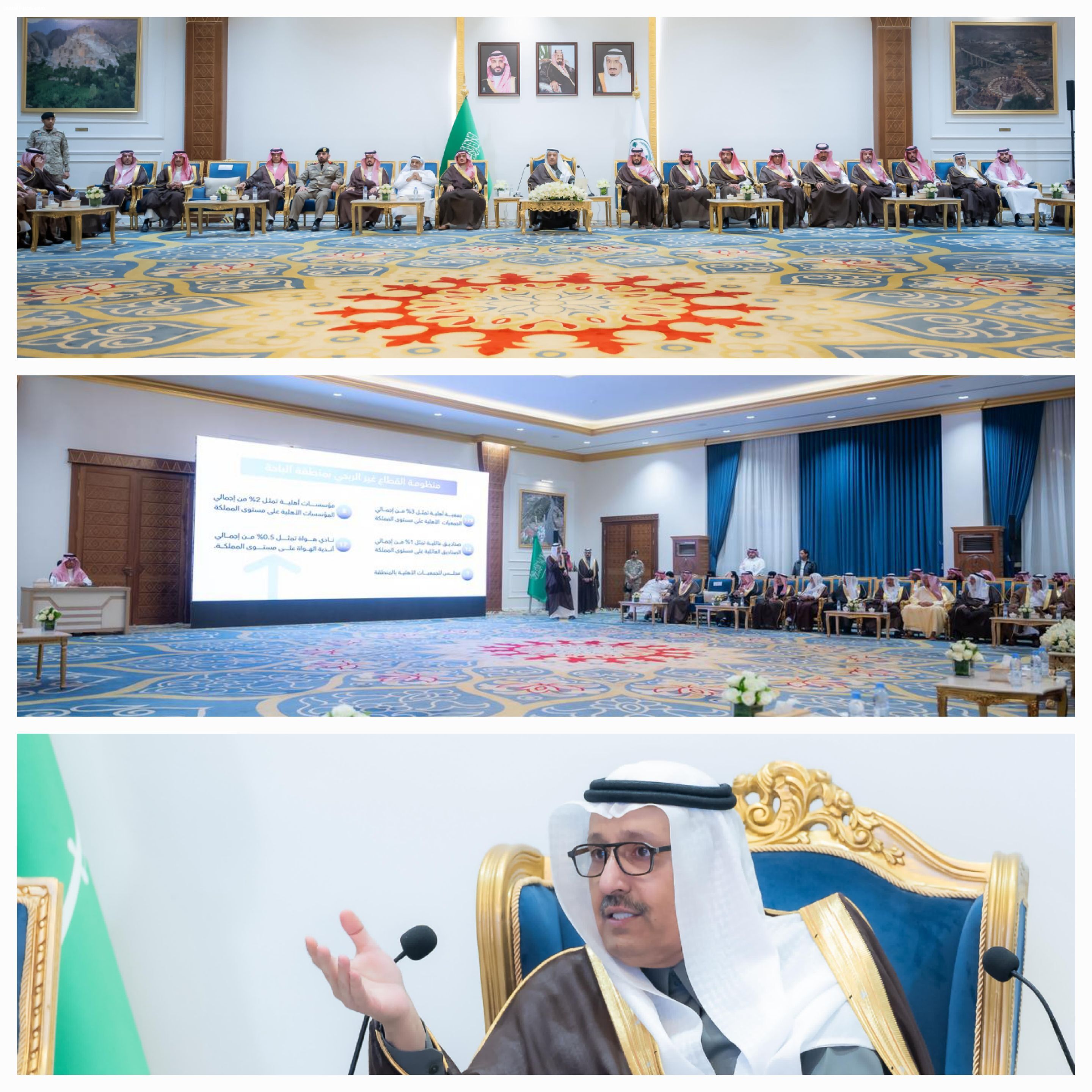 أمير الباحة يلتقي برؤساء الجمعيات الأهلية ويدعم انشاء جمعيات تخدم الإعلام وتراث المنطقة