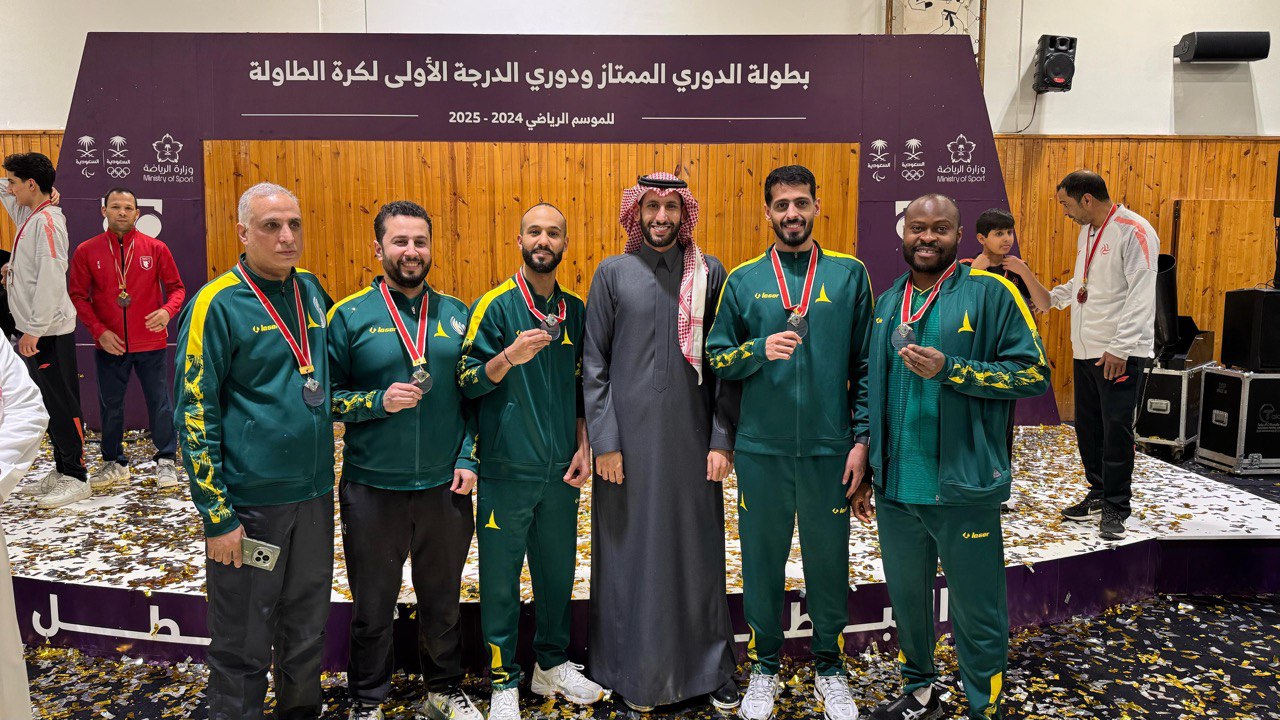 الخليج وصيف الدوري السعودي الممتاز لكرة الطاولة 2024-2025