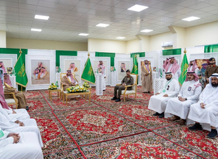 امير منطقة الجوف يفتتح المعرض الفني لأبناء وبنات شهداء الواجب بالجوف